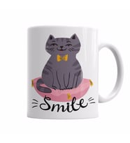 Smile Cat Kedi Kupa Bardak Porselen