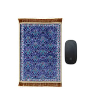 Bursa İpek Lacivert Dekoratif Küçük Halı Mousepad