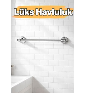 Krom Duvara Monte Banyo Havlu Askısı Paslanmaz