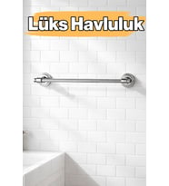 Krom Duvara Monte Banyo Havlu Askısı Paslanmaz