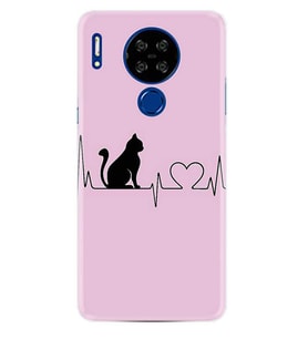 Reeder P13 Blue Max Lite Kılıf Desenli Silikon Pink Cat Heart