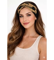 Altın Kuru Kafa Desenli Siyah Bandana & Boyunluk – Esnek Polyester Çok Amaçlı Unisex