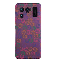 Xiaomi Mi11 Ultra Uyumlu Lansman Kılıf Hello Kitty Tasarımlı İçi Kadife Kapak-Mürdüm (Şeffaf)