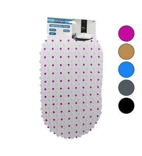 OVAL - EKO PVC +VANTUZ DESEN - ŞEFFAF RENKLİ 122PCS VANTUZ KAYDIRMAZ BANYO - KÜVET PASPAS 33X61CM (5680)