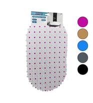 OVAL - EKO PVC +VANTUZ DESEN - ŞEFFAF RENKLİ 122PCS VANTUZ KAYDIRMAZ BANYO - KÜVET PASPAS 33X61CM (5680)