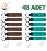 A Kahve & Koyu Turkuaz, Eğitim Semineri Katılımcılarına, 48’li Set, Kişiye Özel Yazılı Anahtarlık