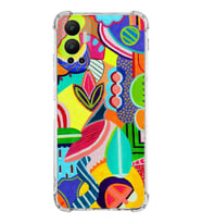 PrintiFy İnfinix Hot 12 Uyumlu Retro Color 6 Baskılı Şeffaf Köşe Korumalı Antişok Kılıf