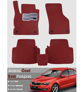 SKODA OCTAVİA 5E (2013-2019) Uyumlu EVA Paspas Tam Set–Oto Paspas,Araca Özel,Kolay Montaj