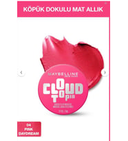 Maybelline New York Cloudtopia Köpük Dokulu Mat Allık & Ruj 04 Pink Daydream