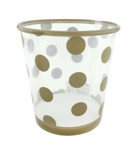 Bardak plastik 500 cc (dondurma bardağı) puantiyeli altın pk:8-