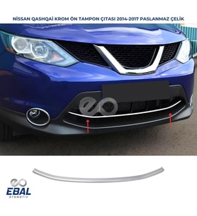 Nissan Qashqai Krom Alt Ön Panjur 2014-2017 P. ÇELİK