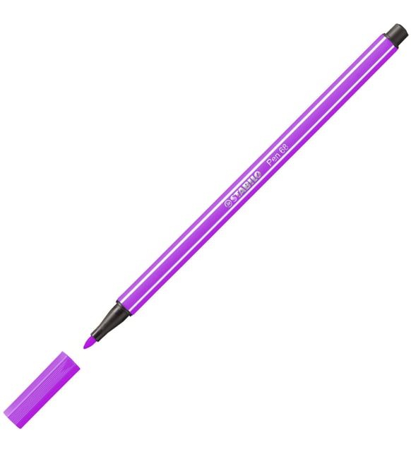 STABILO Pen 68 Filzstift – Farbe Lila (68/58) – Ideal Zum Schreiben, Markieren & Kreativsein
