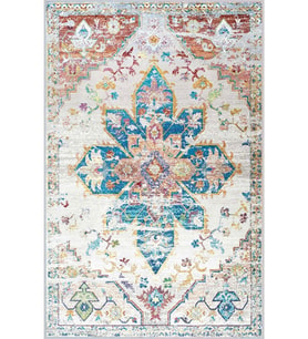 Eliana Home Baskılı, Yıkanabilir Kaymaz Taban Salon Halısı LNA1396-HY-1045 100x150 cm (Mavi)