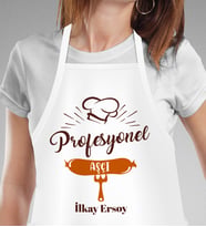 Kişiye Özel Profesyonel Aşçı Temalı Unisex Mutfak Önlüğü