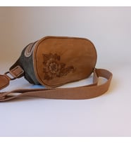 A Leather El Yapımı Hakiki Deri Kadın Bel Çantası (Y.Haki)