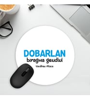 Toparlan Bırakma Kendini İsme Özel Oval Mousepad (Beyaz)