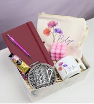 Kişiye Özel Defter & Kalem & Bez Çanta & T Kupa & Fincan & Mum &  El Kremi Hediye Seti