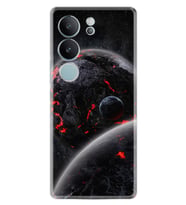 Vivo V29 Kılıf Desenli Silikon Platinium Dark World 1867