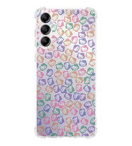 Samsung Galaxy A14 Uyumlu Köşe Korumalı Antişok Kapak Hello Kitty Tasarımlı Şeffaf Silikon Kılıf