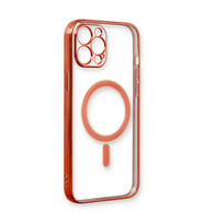 Apple İphone 12 Pro Kılıf Magneticsafe Lazer Silikon - Kırmızı