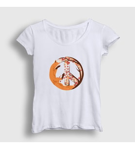 Presmono Kadın Beyaz Peace Fox Tilki T-Shirt 368099tt