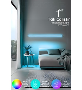 Şerit LED Led Işık Rgb Kumandalı Dimmer light Tak Çalıştır Plus