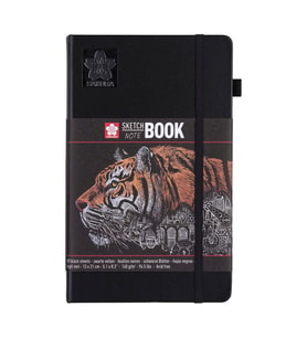 Sakura Sert Kapak Skechbook Siyah Kağıt 140 gr 13x21 cm 80 yp 