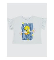 Tweety Kız Çocuk Tişört 2-5 Yaş Beyaz