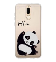 Huawei Mate 10 Lite Uyumlu Sevimli Panda Desenli Şeffaf Telefon Kılıfı