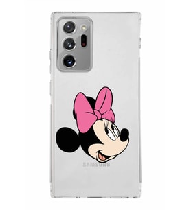 Samsung Galaxy Note 20 Ultra Kamera Korumalı Kapak Minnie Mouse Tasarımlı  Şeffaf Kılıf