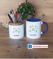 Doğum Günü Hediyesi Kalemlik, Kupa Bardak T Kişiye Özel Hediye (Model 6)