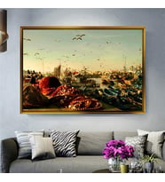 Altın Çerçeveli dekoratif tablo l1423 (Gold)