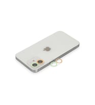 Newface Apple iPhone 12 Mini Renkli Kamera Lens Koruma Cam - Turuncu-Yeşil