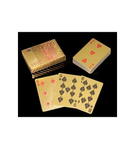 Kişiye Özel Euro Tasarımlı Altın İskambil Oyun Kartı - 9x6x2cm