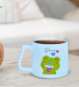 BK Gift Kişiye Özel İsimli Pastel Mavi Middle Kupa Bardak-17, Arkadaşa Hediye, Ev Hediyesi, Doğum Günü Hediyesi, Ofis Hediyesi