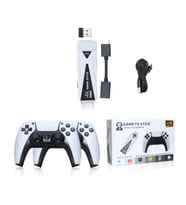 ScHitec 4K Android TV Stick ve Retro Game Konsol 10000 Oyunlu 64GB Beyaz