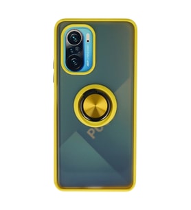 Xiaomi Redmi K40 Kılıf Montreal Yüzüklü Silikon Kapak - Sarı