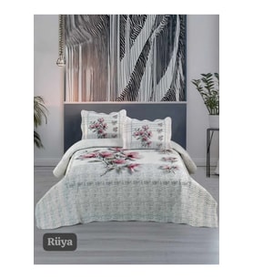 Sofline Çift Kişilik Kapitone Yatak Örtüsü, Klasik Desenli Model - Beste Kahve (250 X 260cm)