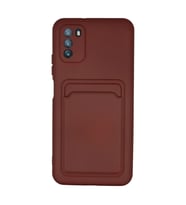 Xiaomi Pocophone M3 Kılıf Kelvin Kartvizitli Silikon - Bordo