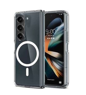 Galaxy Z Fold 6 Kılıf Magneticsafe Şeffaf Silikon - Şeffaf