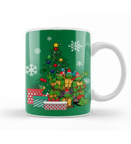 Teenage Mutant Ninja Turtles Around The Christmas Tree Kupa Bardak Porselen