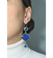Kadir Jewellery 22 Ayar Altın Kaplama Kadın Sallantılı Küpe -El İşçiliği Ve Hipoalerjenik Küpe