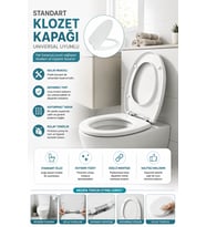 Universal Klozet Kapağı Kolay Kurulum Sessiz Kullanım Dayanıklı Tasarım