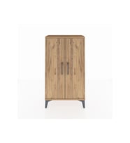 Arges Komodin 2 Raflı 2 Kapaklı 60x30x106 Çam-Çam