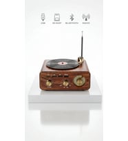 Özel Tasarım Ahşap Görünümlü Retro Vintage Nostaljik Radyo & Bluetootlu Mini Fm Radyo