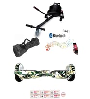 Elektrikli Kaykay Scooter Akıllı Denge Hoverboard + HoverKart + Çanta FULL LEDLİ EXTREM PAKET D07