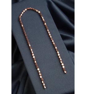 Hematit Doğal Taş Parlak Roz Kapsül Kesim 4x6mm Dizi [AA]