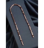 Hematit Doğal Taş Parlak Roz Kapsül Kesim 4x6mm Dizi [AA]