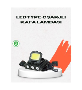 USB Şarjlı Kafa Feneri 800 Lumen Ayarlanabilir COB ve XPE LED