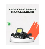 USB Şarjlı Kafa Feneri 800 Lumen Ayarlanabilir COB ve XPE LED
